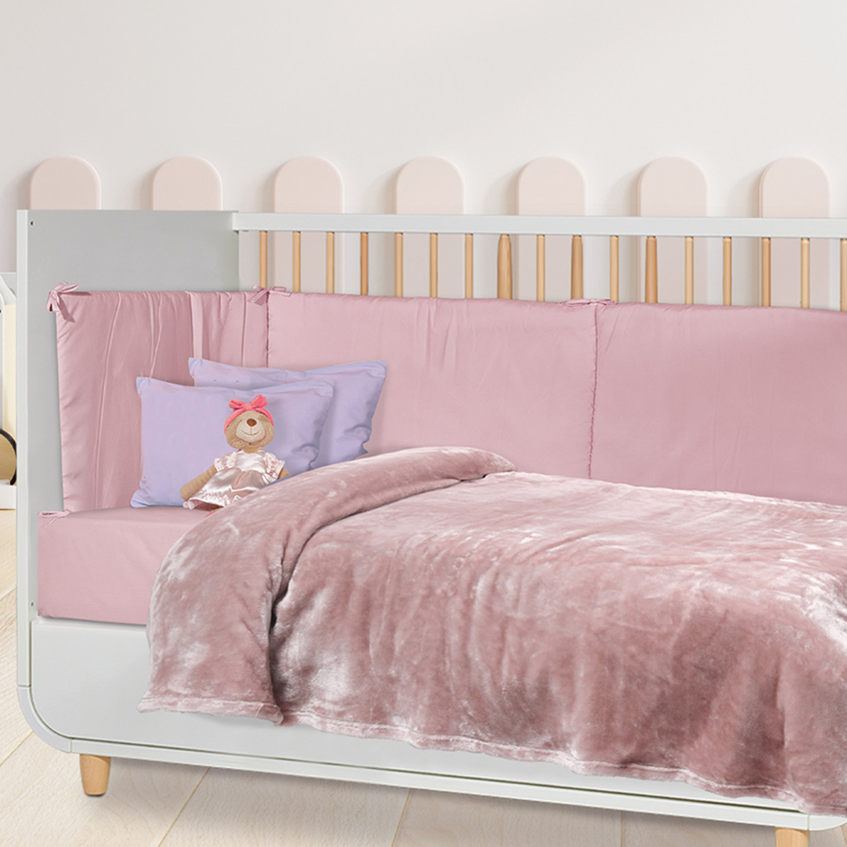 Κουβέρτα Fleece Κούνιας (110×150) Das Home Velour 1346 Pink