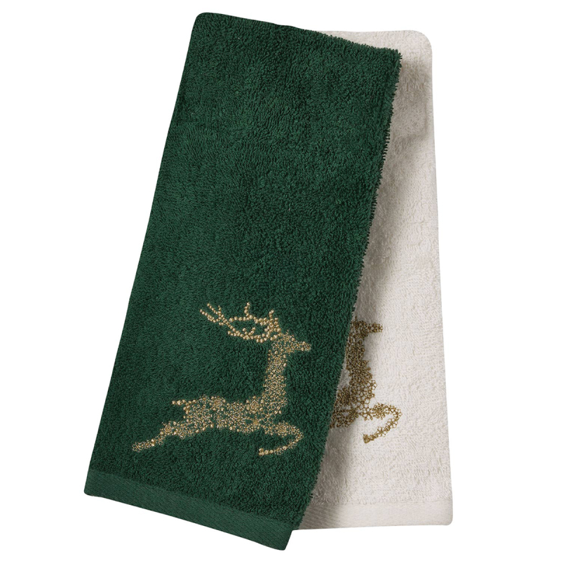 Χριστουγεννιάτικες Πετσέτες Κουζίνας (Σετ 2τμχ) Das Home Christmas 0701