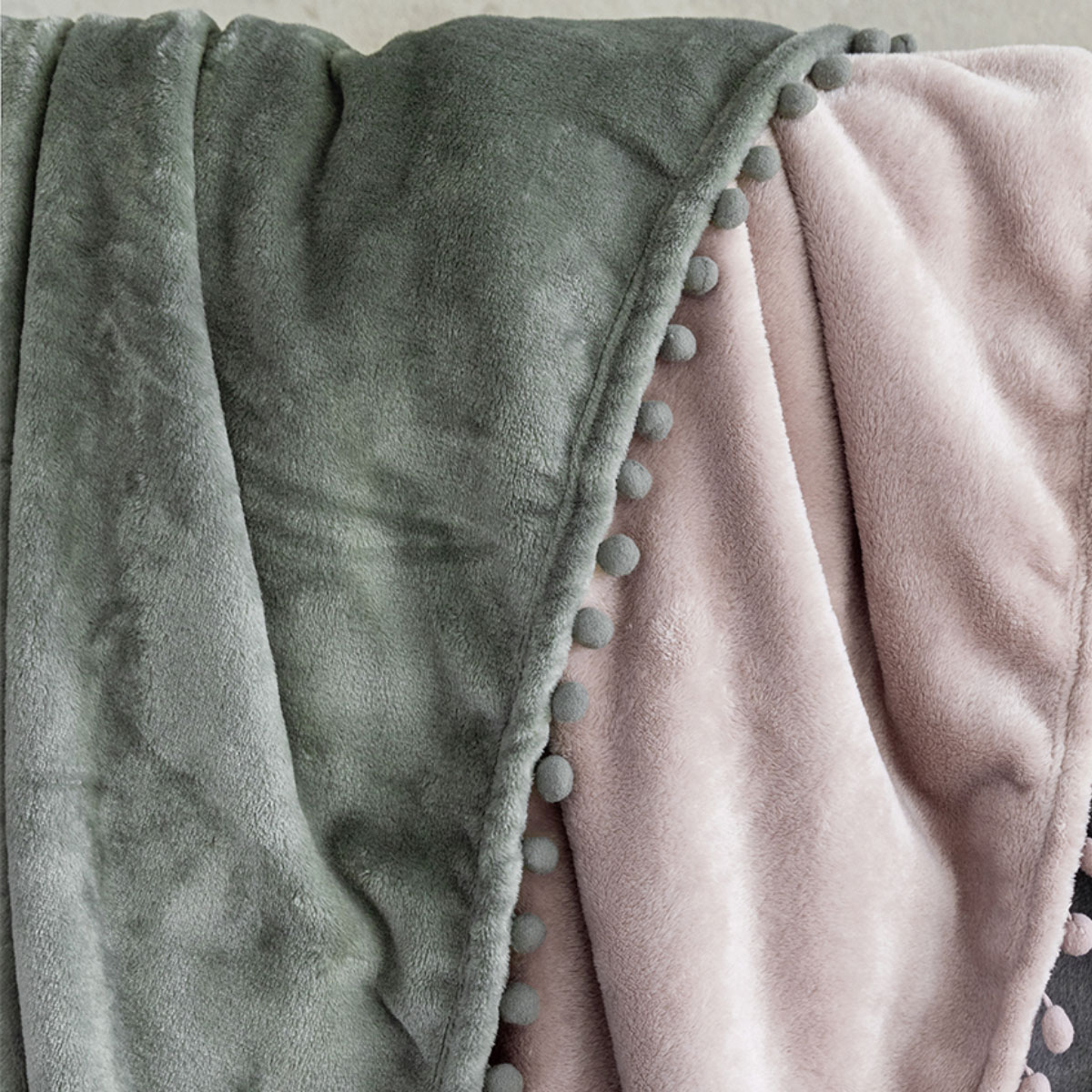 Ριχτάρι Καναπέ Διθέσιου Fleece (180X250) Nima Macia Sage Green Home Λευκά Είδη Σαλονιού Ριχτάρια Spitishop