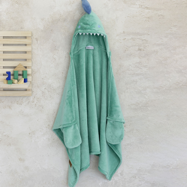 Παιδική Κάπα Fleece Με Κουκούλα (70x120) Nima Sharky