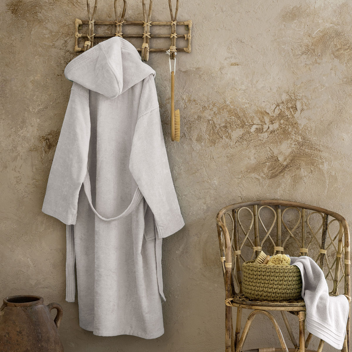 Μπουρνούζι Nima Zen Oat Beige Medium Home Λευκά Είδη Μπάνιου Μπουρνούζια Spitishop