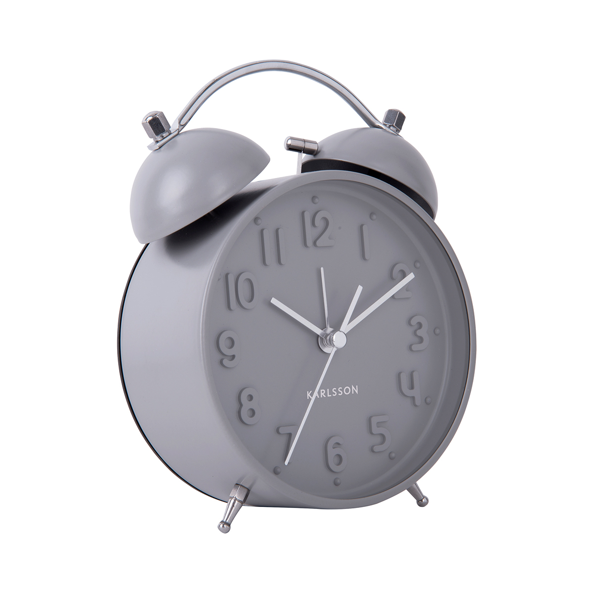Ρολόι Επιτραπέζιο (14×5.5) – Ξυπνητήρι Karlsson Iconic Matt Grey