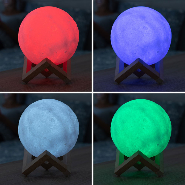 Επαναφορτιζόμενο Διακοσμητικό Φωτιστικό Led RGB Με Τηλεχειριστήριο Octopus 3d Moon