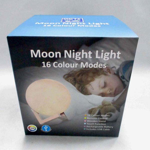 Επαναφορτιζόμενο Διακοσμητικό Φωτιστικό LED RGB Με Τηλεχειριστήριο Octopus 3d Moon