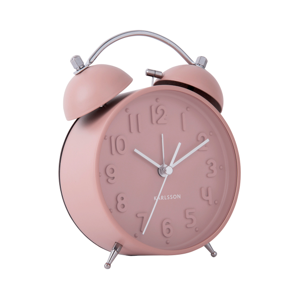 Ρολόι Επιτραπέζιο (14x5.5) - Ξυπνητήρι Karlsson Iconic Faded Pink