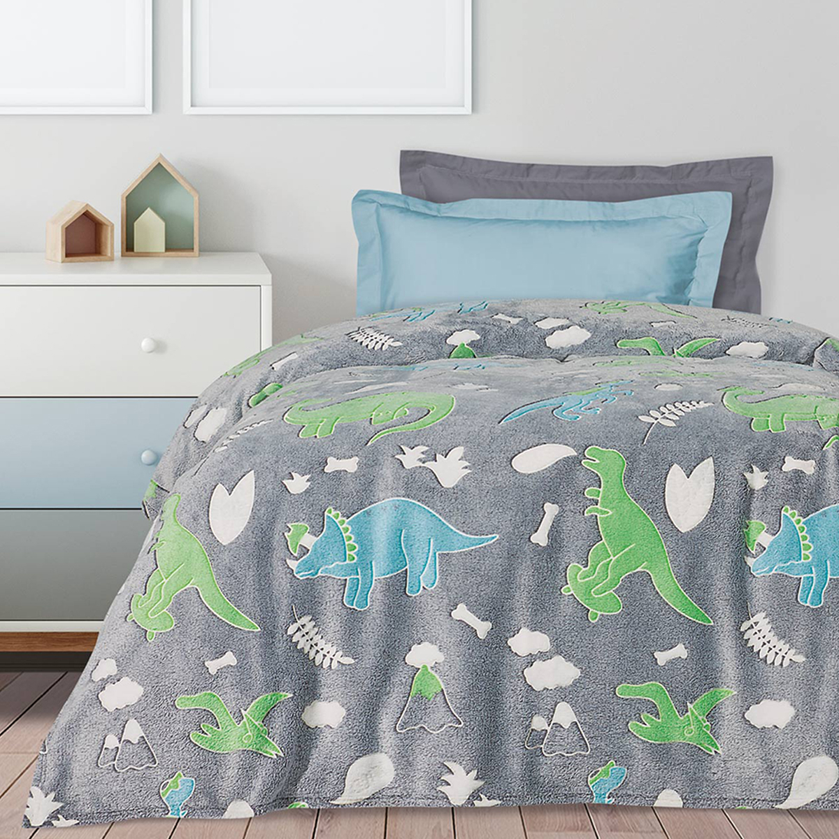 Φωσφοριζέ Κουβέρτα Fleece Μονή (160×220) Das Home Blanket Line 4865