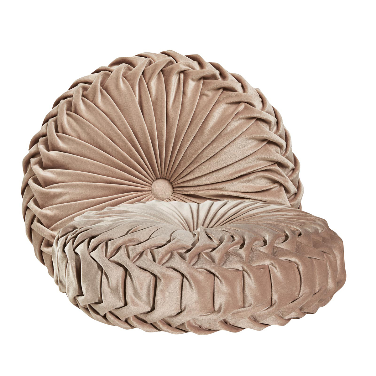 Διακοσμητικό Μαξιλάρι Βελουτέ (Φ40) Das Home Cushions 0244 Beige Λευκά Είδη Σαλονιού Μαξιλάρια Διακοσμητικά Spitishop