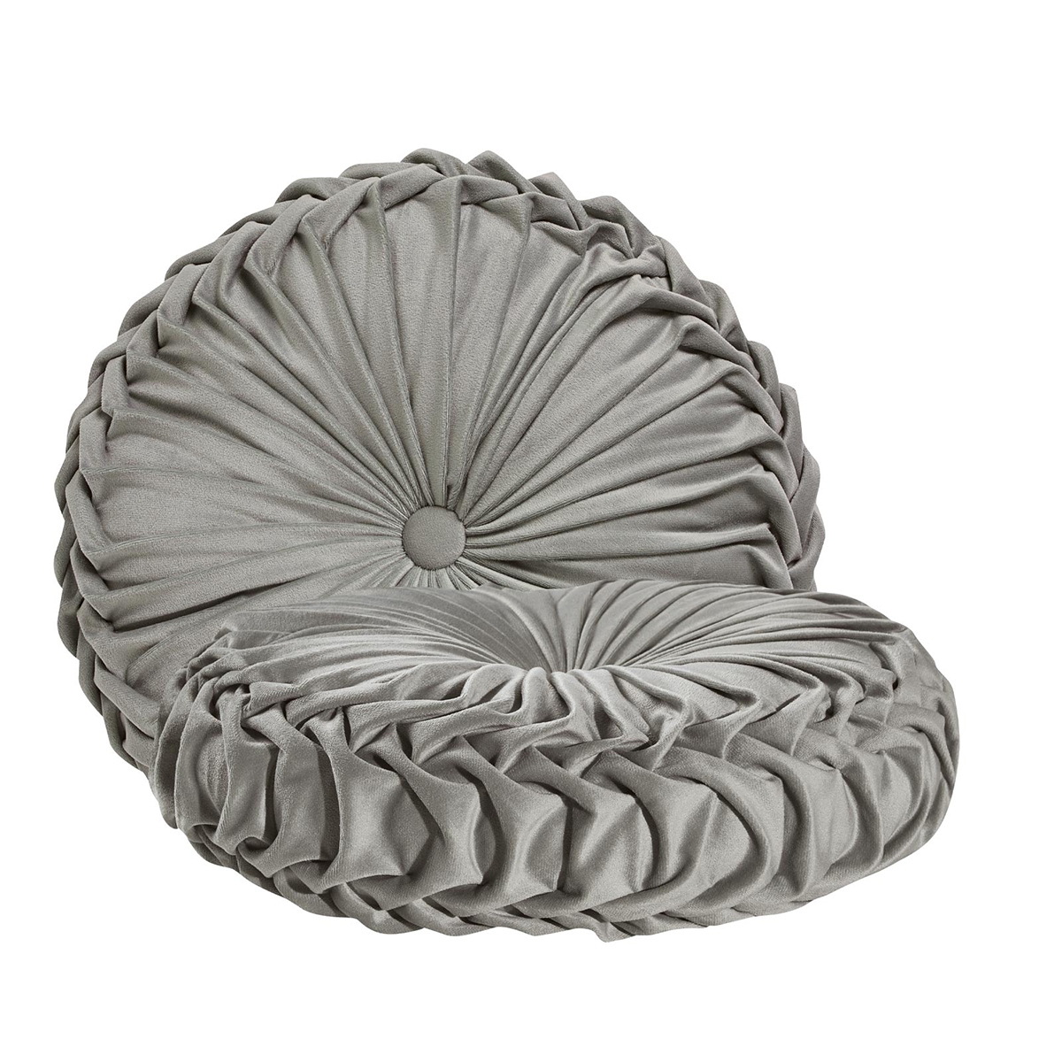 Διακοσμητικό Μαξιλάρι Βελουτέ (Φ40) Das Home Cushions 0251 Grey Λευκά Είδη Σαλονιού Μαξιλάρια Διακοσμητικά Spitishop