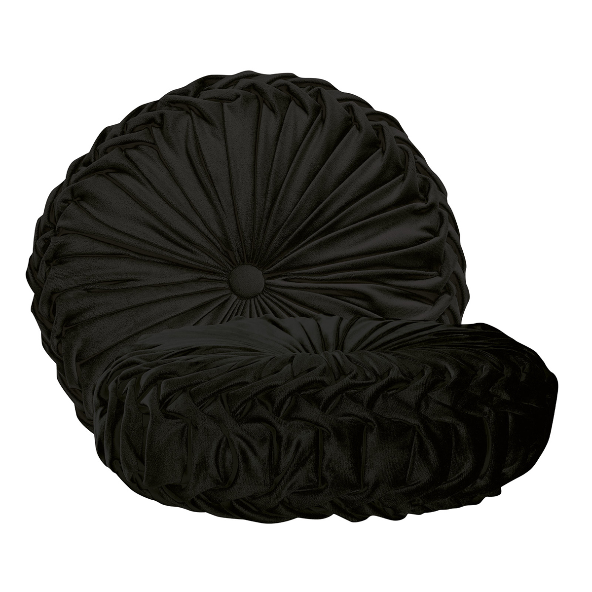 Διακοσμητικό Μαξιλάρι Βελουτέ (Φ40) Das Home Cushions 0252 Black Λευκά Είδη Σαλονιού Μαξιλάρια Διακοσμητικά Spitishop