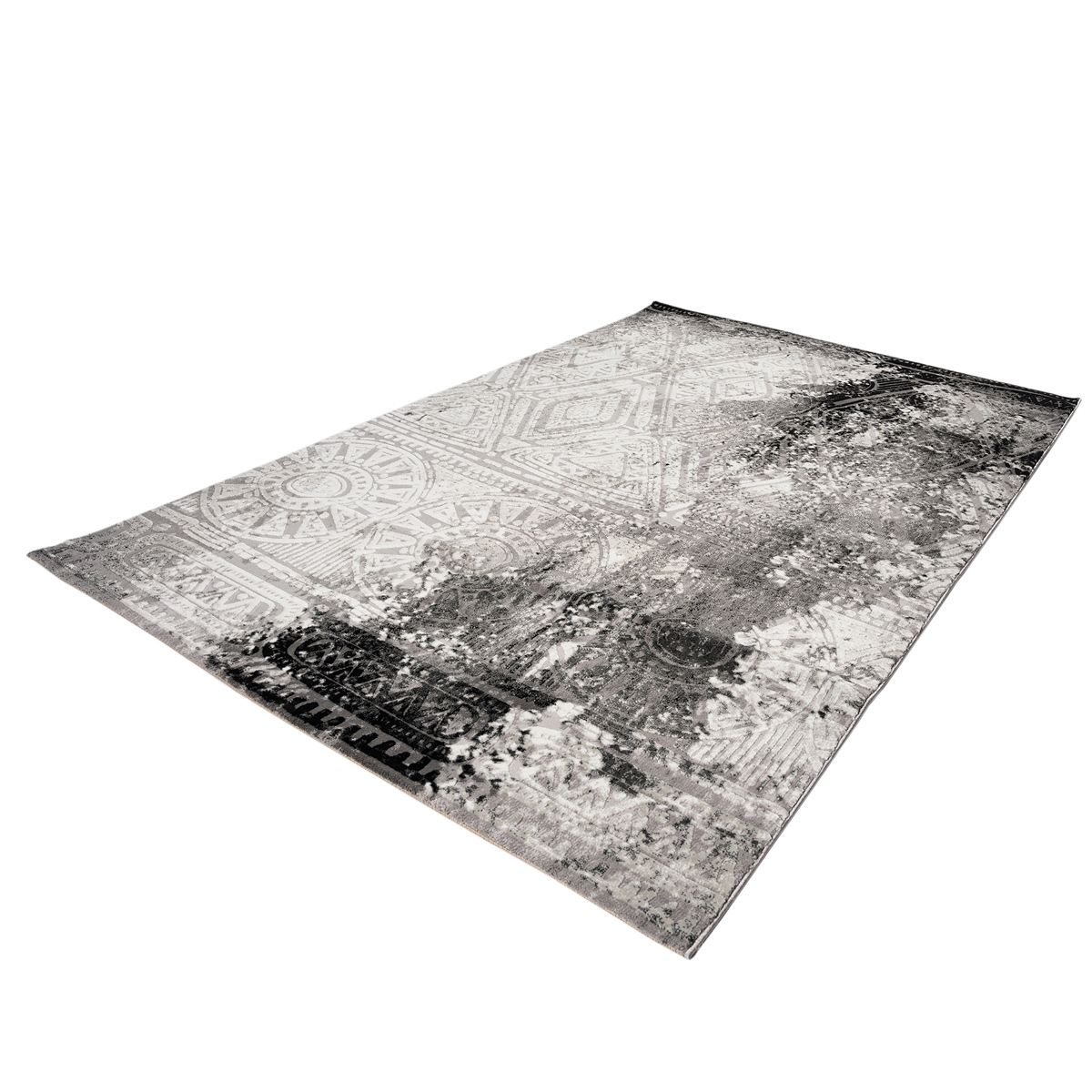 Χαλί (160X230) Polcarpet Damask 3572 Grey Black Home Χαλιά Σαλονιού Spitishop