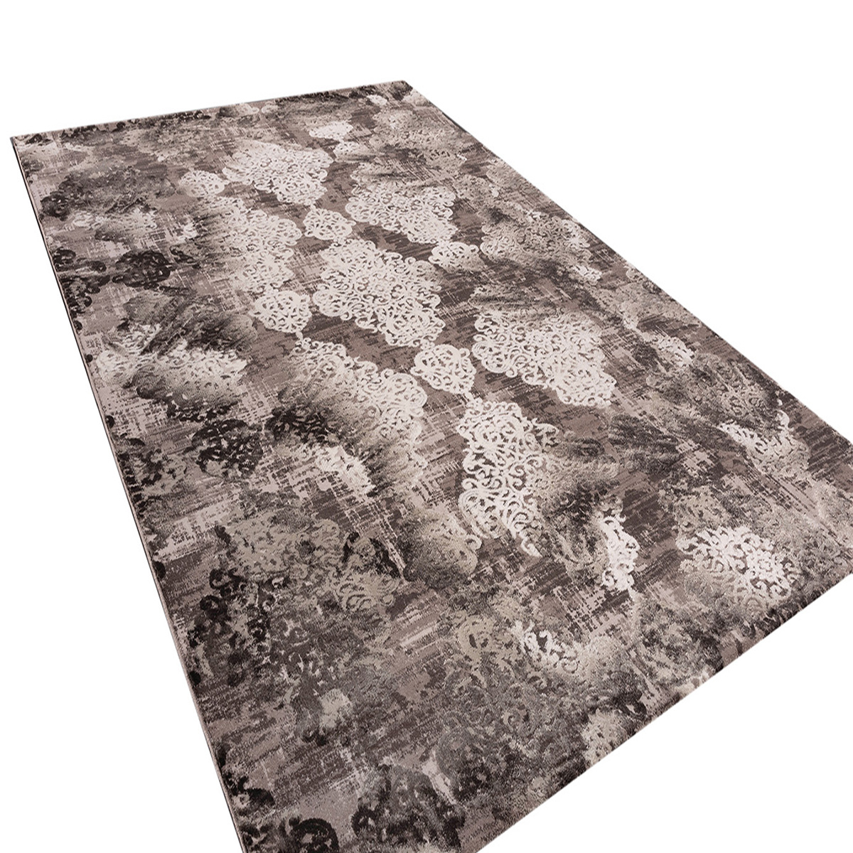 Χαλί (160X230) Polcarpet Damask 9377 Grey Black Home Χαλιά Σαλονιού Spitishop