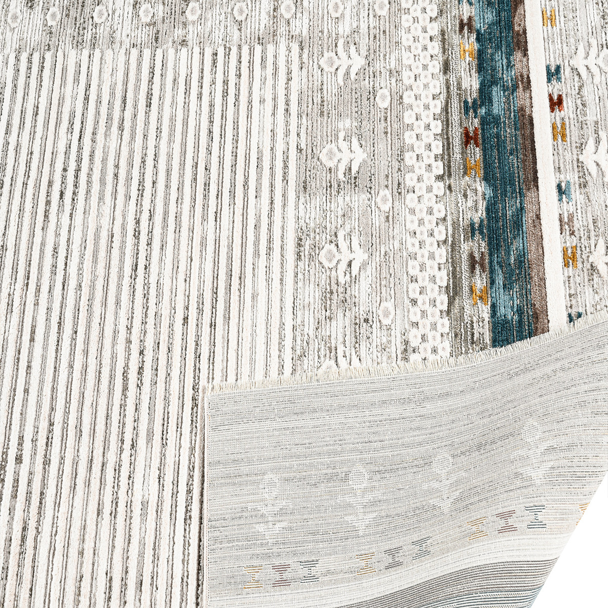 Χαλί (165X240) Polcarpet Havana Aztec 596 Blue Cream Home Χαλιά Σαλονιού Spitishop