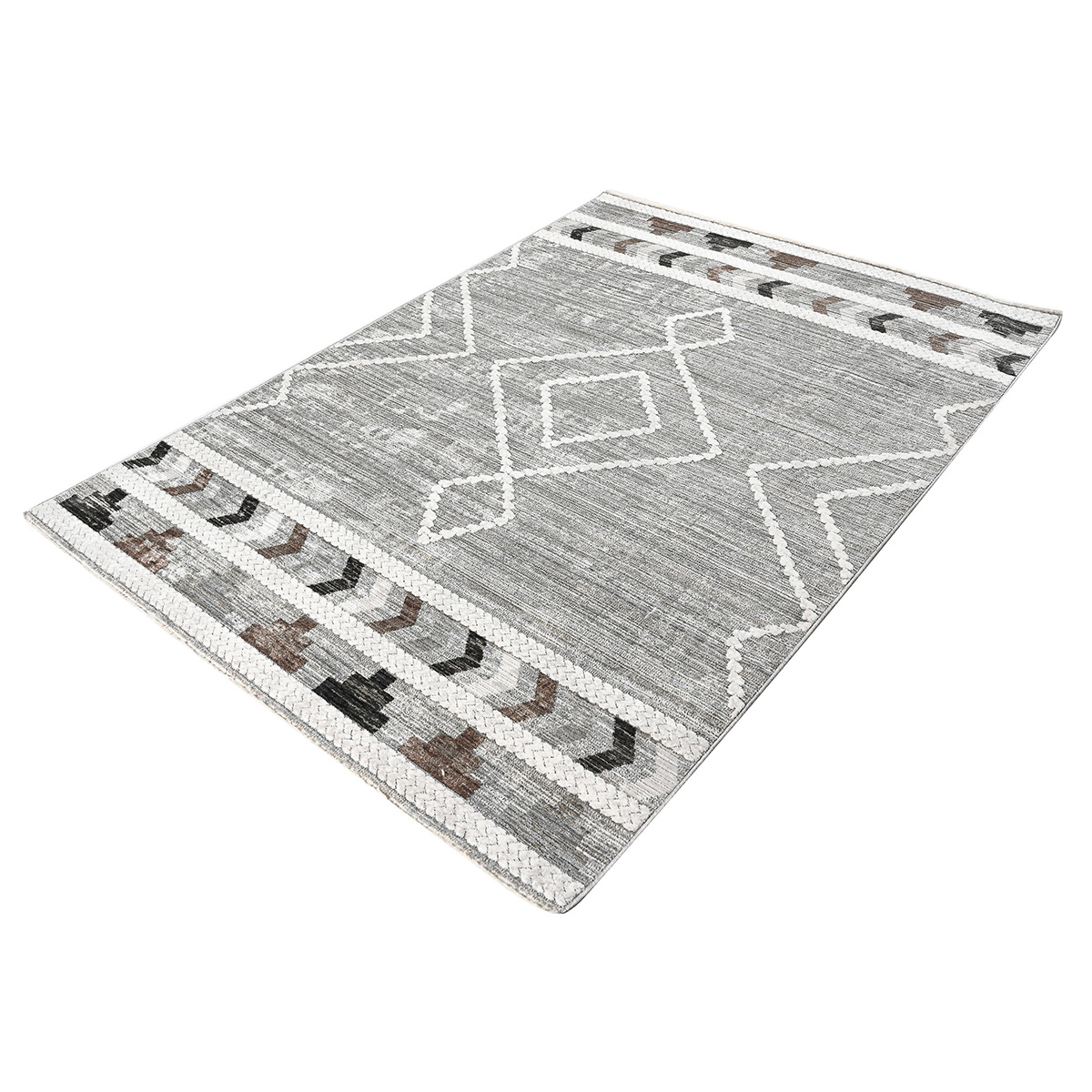 Χαλί (165X240) Polcarpet Havana Aztec 803 Grey Home Χαλιά Σαλονιού Spitishop