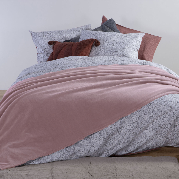Κουβέρτα Fleece Υπέρδιπλη (220x240) Nef-Nef Cosy Pink