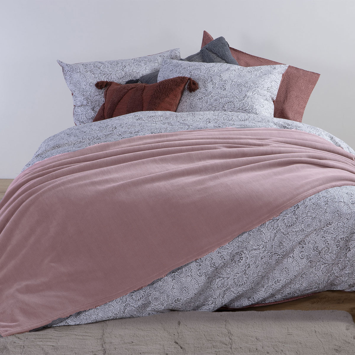 Κουβέρτα Fleece Υπέρδιπλη (220×240) Nef-Nef Cosy Pink