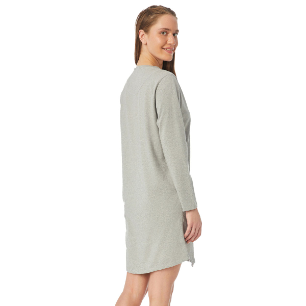 Νυχτικό Γυναικείο Χειμωνιάτικο Minerva Relax 52445-023 Γκρι/Μελανζέ