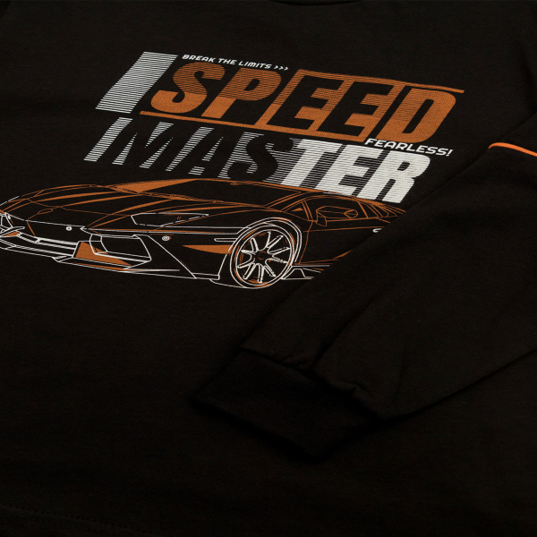 Πιτζάμα Παιδική Χειμωνιάτικη Minervakia Speed Master 62158-045 Μαύρο