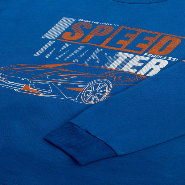 Πιτζάμα Παιδική Χειμωνιάτικη Minervakia Speed Master 62158-314 Μπλε Electric