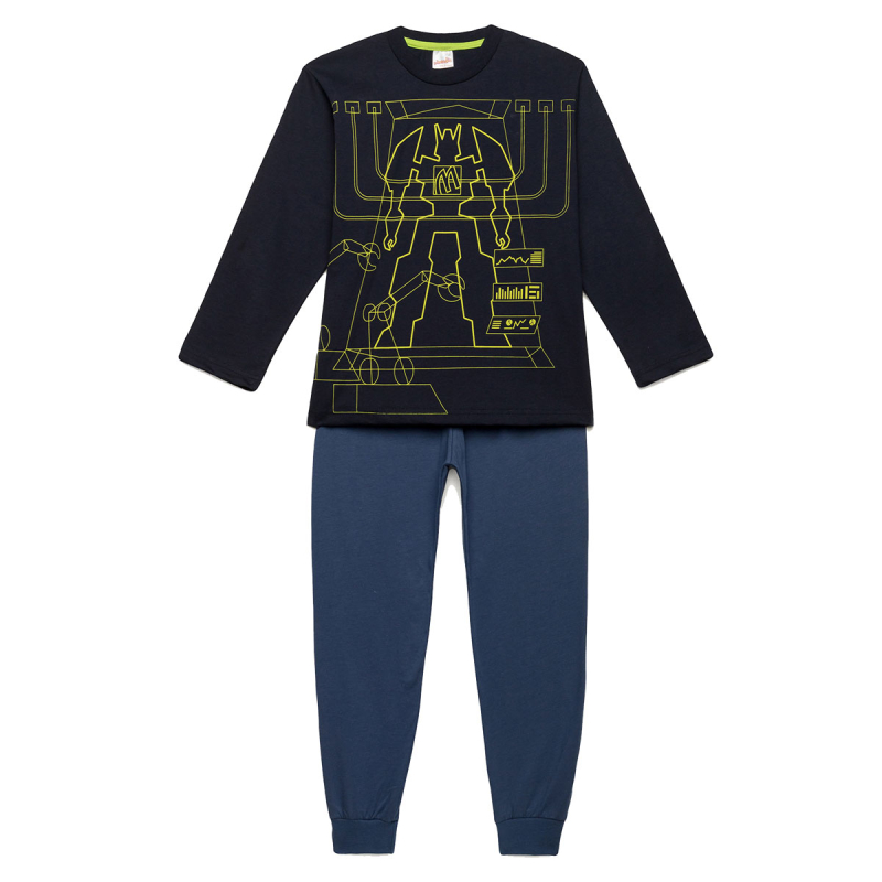 Πιτζάμα Παιδική Χειμωνιάτικη Minervakia Transform 62159-100 Μαρίν