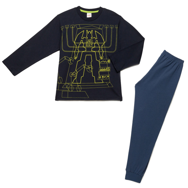 Πιτζάμα Παιδική Χειμωνιάτικη Minervakia Transform 62159-100 Μαρίν