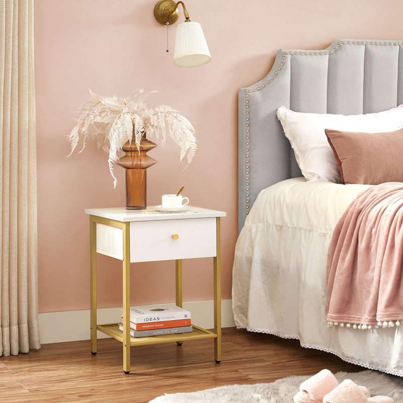 Κομοδίνο Με Συρτάρι & Ράφι (40x40x55) Vasagle LET512A10