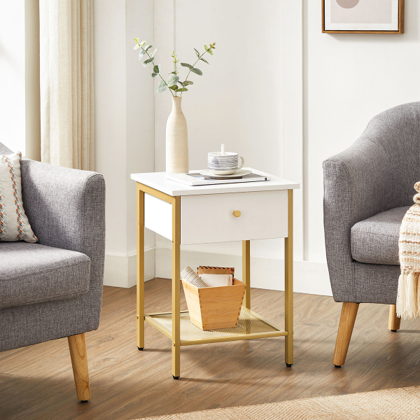 Κομοδίνο Με Συρτάρι & Ράφι (40x40x55) Vasagle LET512A10