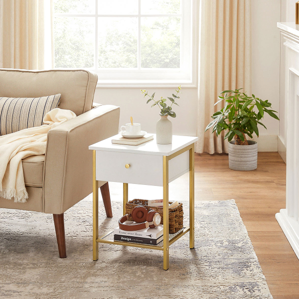 Κομοδίνο Με Συρτάρι & Ράφι (40x40x55) Vasagle LET512A10