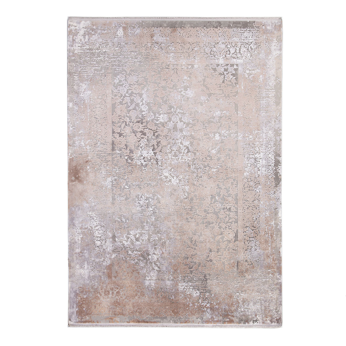 Χαλί Διαδρόμου (80×150) Royal Carpet Bamboo Silk 8097A L.Grey/D. Beige