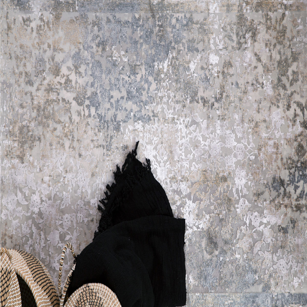 Χαλί Διαδρόμου (80x150) Royal Carpet Bamboo Silk 8097A L.Grey/Anthracite