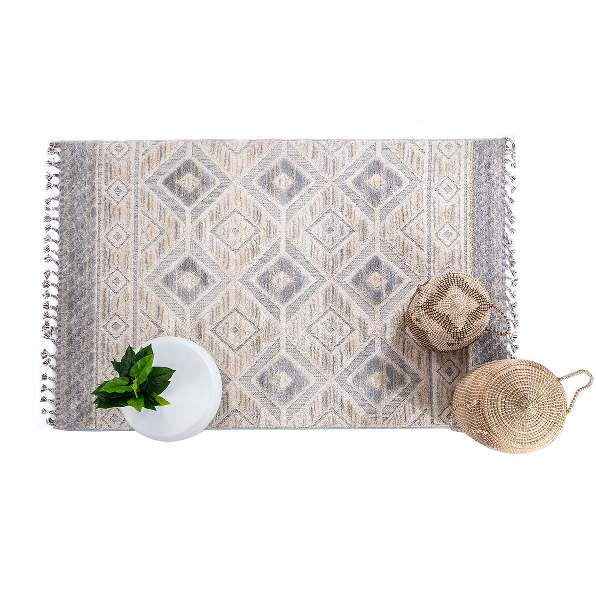 Χαλί (160X230) Royal Carpet La Casa 712B White L Grey Home Χαλιά Σαλονιού Spitishop