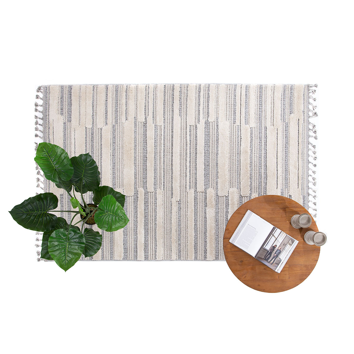 Χαλί (160X230) Royal Carpet La Casa 713A White L Grey Home Χαλιά Σαλονιού Spitishop