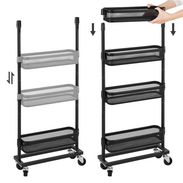 Τρόλεϊ/Ραφιέρα 4 Θέσεων (40.5x13.5x90.6) Songmics BSC065B01