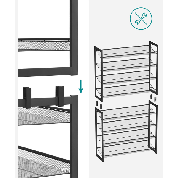 Παπουτσοθήκη 40 Θέσεων (92.5x30.7x163.5) Songmics LMR08B