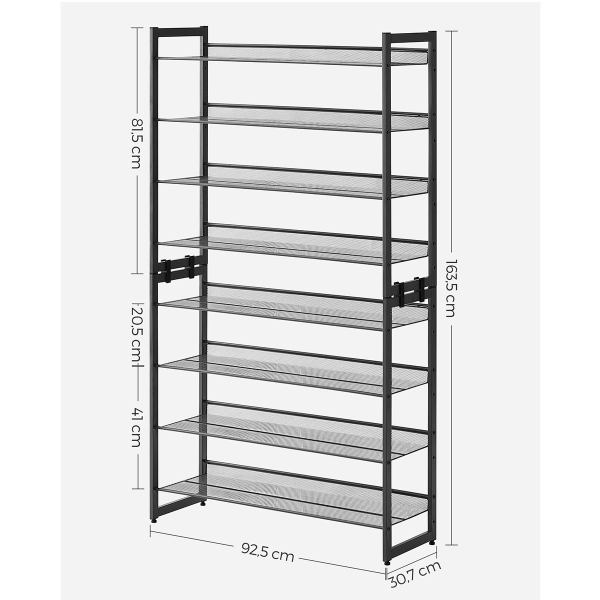 Παπουτσοθήκη 40 Θέσεων (92.5x30.7x163.5) Songmics LMR08B