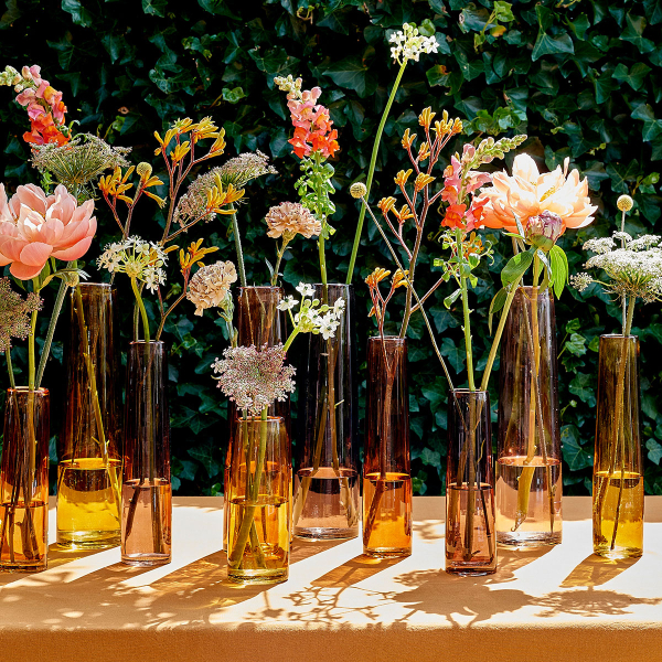 Διακοσμητικό Βάζo (Φ7x30.5) Edelman Xandra Brown 1094004