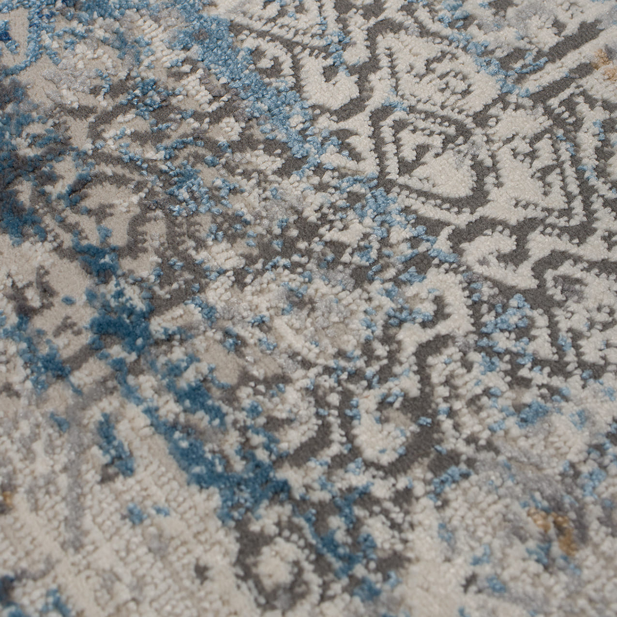 Χαλί (160X230) Βιοκαρπέτ Fanci 182B L Grey Blue Home Χαλιά Σαλονιού Spitishop