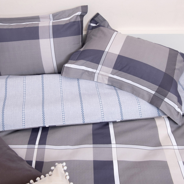 Πάπλωμα Υπέρδιπλο (Σετ 220x240) 2 Όψεων Viopros Νιούτον Γκρι