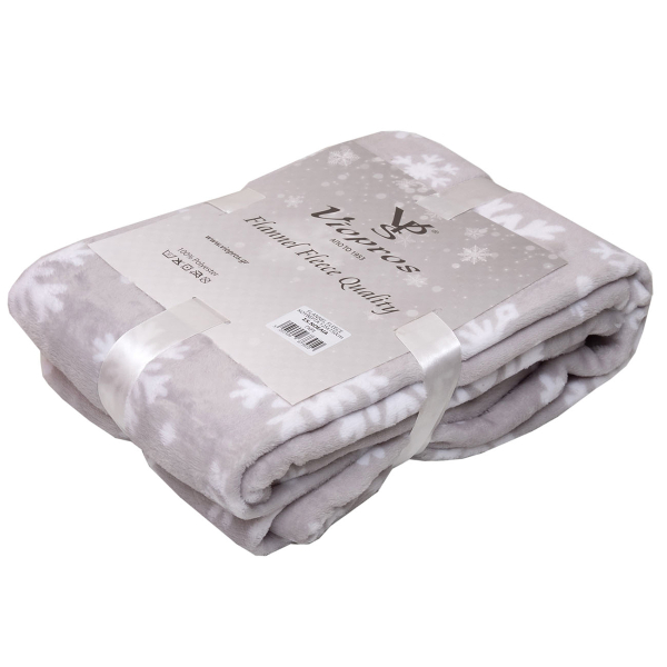 Κουβέρτα Fleece Μονή (150x220) Viopros Νοέλια Γκρι