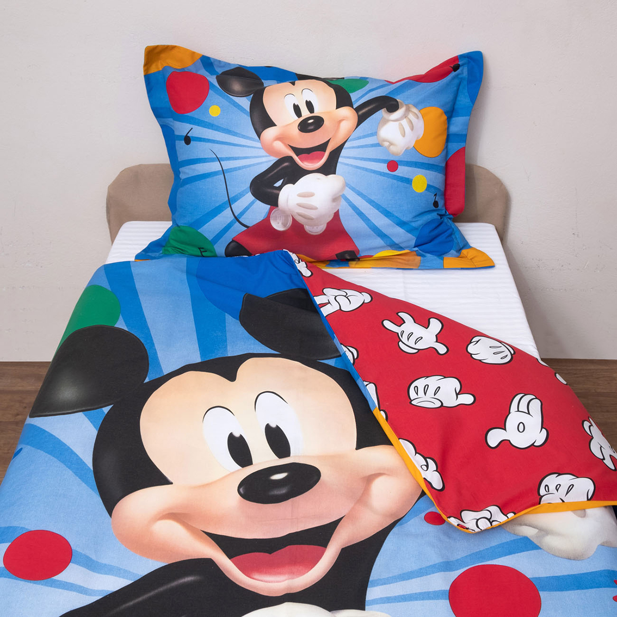 Παπλωματοθήκη Μονή (Σετ 160X200) 2 Όψεων Viopros Mickey 51 Home Παιδικά Λευκά Είδη Παπλωματοθήκες Παιδικές Spitishop