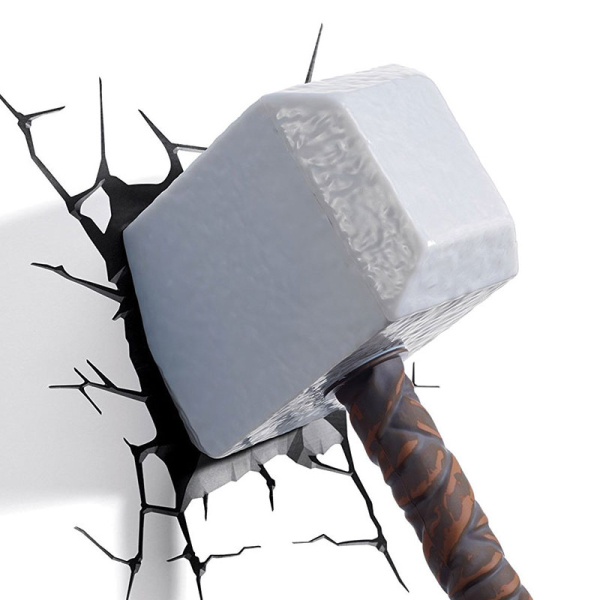 Διακοσμητικό Φωτιστικό Τοίχου LED The Source 3DL Marvel Thor Hammer 49464
