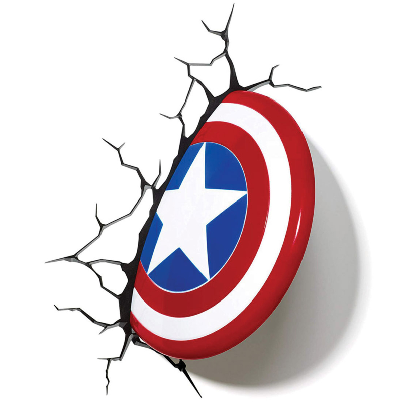 Διακοσμητικό Φωτιστικό Τοίχου LED The Source 3DL Marvel Captain America 49463