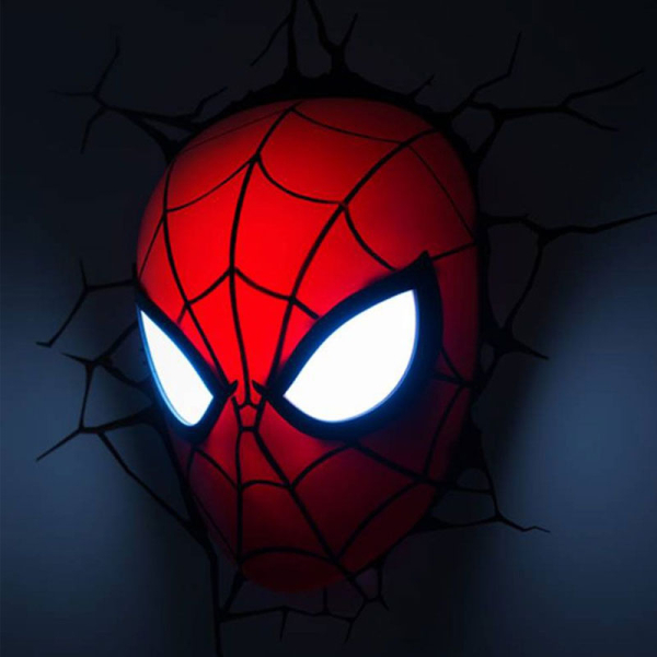 Διακοσμητικό Φωτιστικό Τοίχου LED The Source 3DL Marvel Spiderman Face 49466