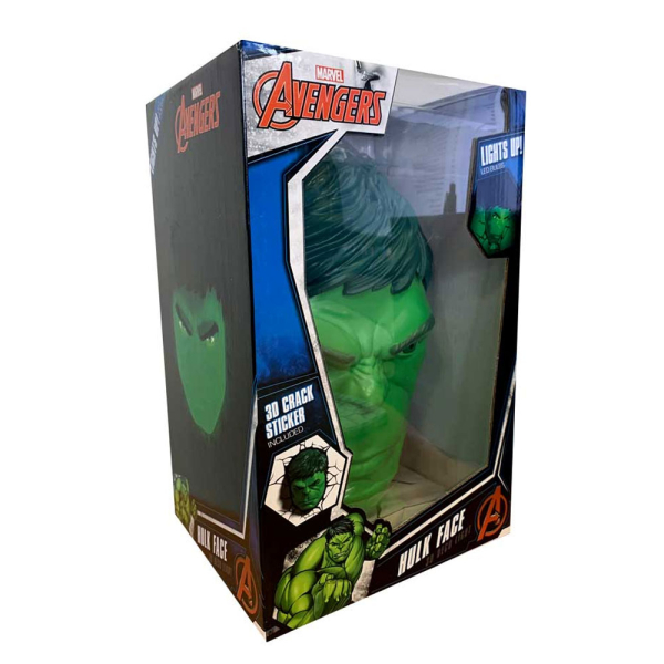 Διακοσμητικό Φωτιστικό Τοίχου LED The Source 3DL Marvel Hulk Face 75193