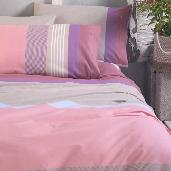 Παπλωματοθήκη Υπέρδιπλη (Σετ 225x250) Rythmos Next Savoy Pink