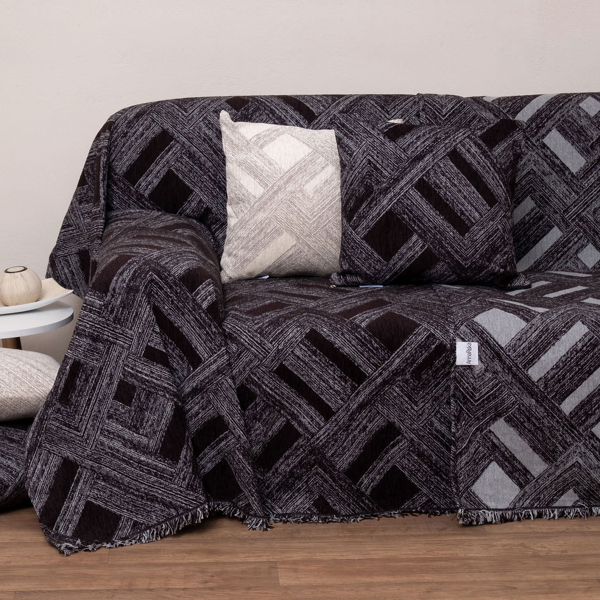 Ριχτάρι Πολυθρόνας 2 Όψεων (180x180) Anna Riska 1448 Black