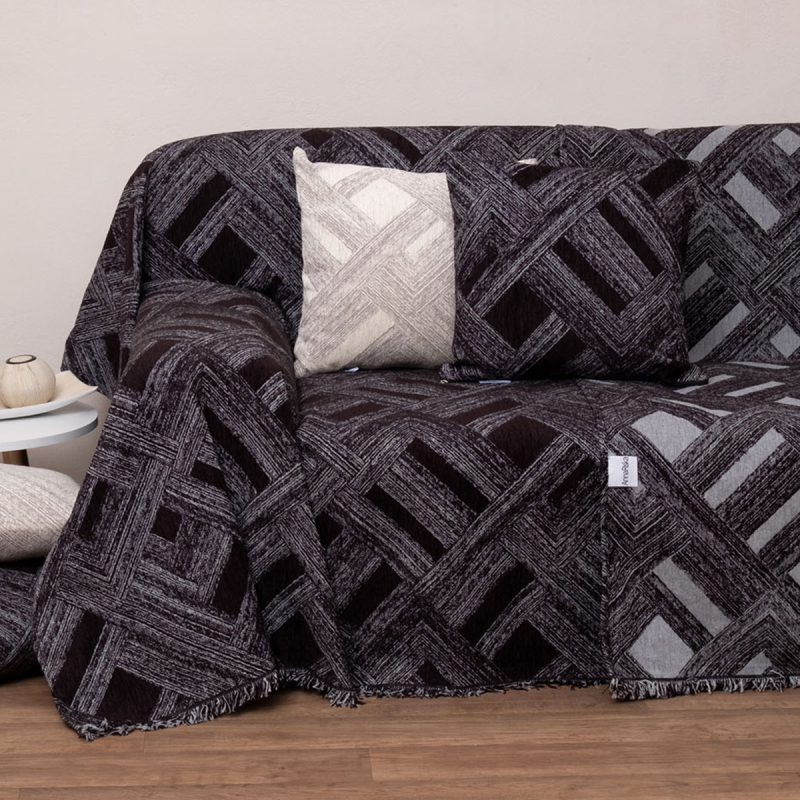 Ριχτάρι Πολυθρόνας 2 Όψεων (180x180) Anna Riska 1448 Black