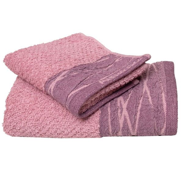 Πετσέτες Μπάνιου (Σετ 3τμχ) Anna Riska Nefeli Pink 600gsm