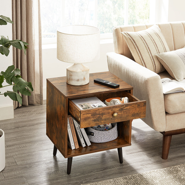 Κομοδίνο Με Συρτάρι & Ράφι (50x40x58) Vasagle LET71BX