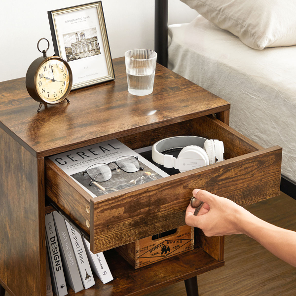 Κομοδίνο Με Συρτάρι & Ράφι (50x40x58) Vasagle LET71BX