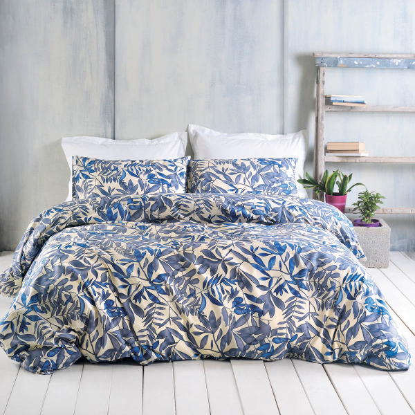 Σεντόνια Μονά (Σετ) Rythmos Next Elein Blue - Ecru